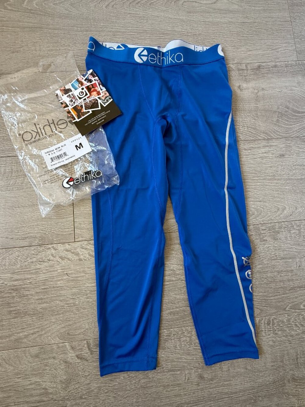 Ethika Subzero Performance Neon Blue 3/4 Tight M NEW